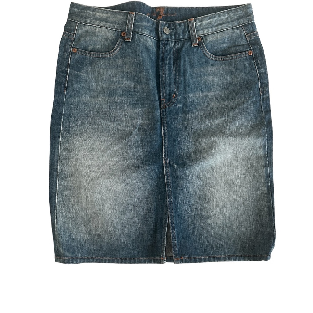 NEW Womens  7 For All Mankind Denim Jeans Denim Skirt 31